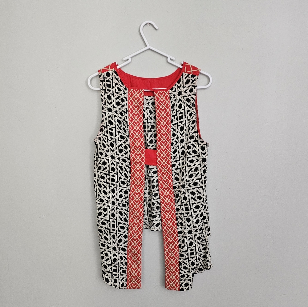 Anthro Thml Patterned Open Back Tank - image 1